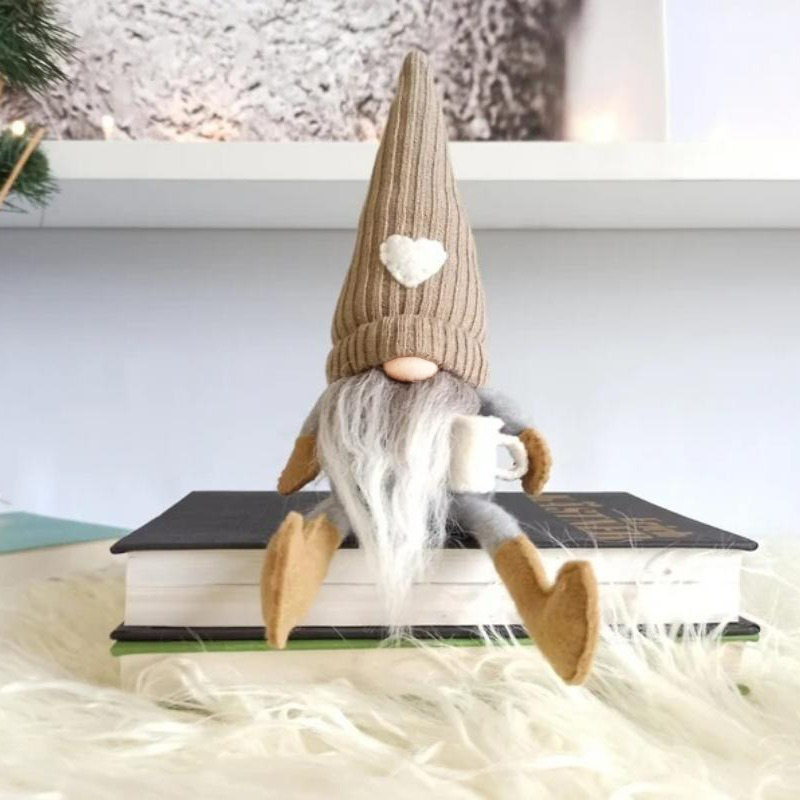 1pc, Christmas Coffee Gnome Ornament
