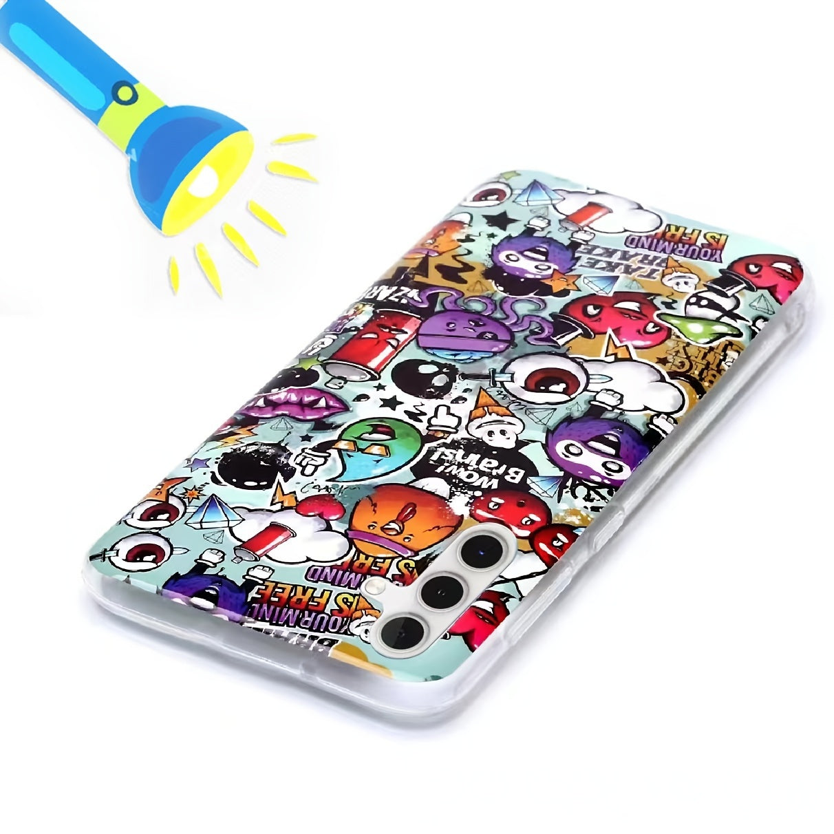 Phone Case Glitter Monster Phone Protective Case Cover