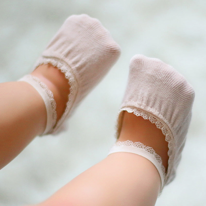 Baby Girl Lace Boat Socks