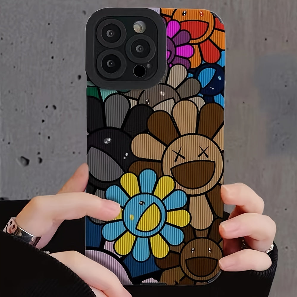 New Cartoon Smiling Little Flower Pattern Phone Case