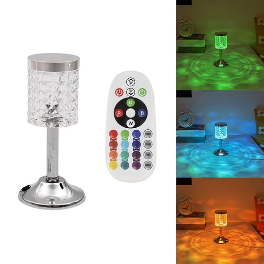1pc Crystal Atmosphere Desk Lamp, USB Plug Decorative Table Lamp, Bedroom Living Room Party Dinner Decor, Kids Gift Night Light