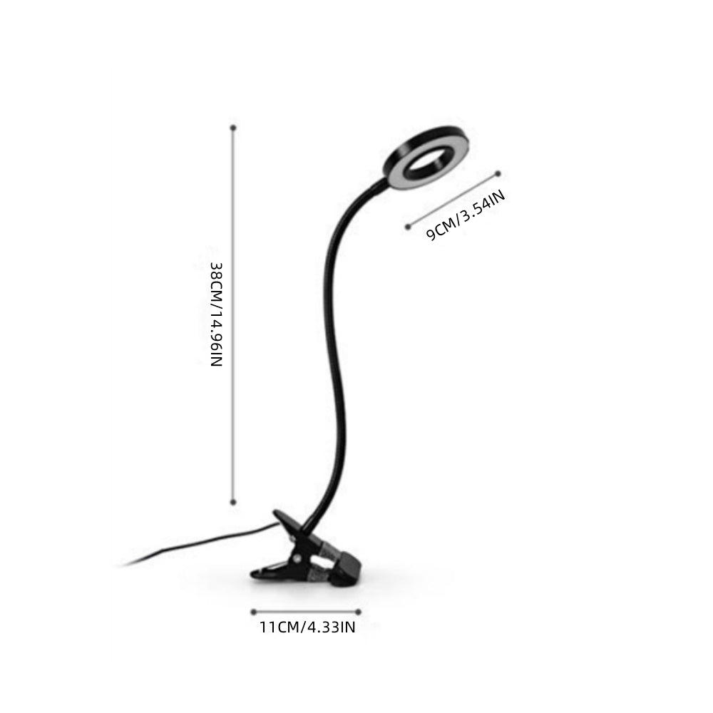 1pc LED Clip-on Desk Lamp, Clip-on Reading Desk Lamp, USB Desk Lamp, Eye Protection 10 Dimmable Desk Lamp, Flexible Gooseneck Clamp Lamp
