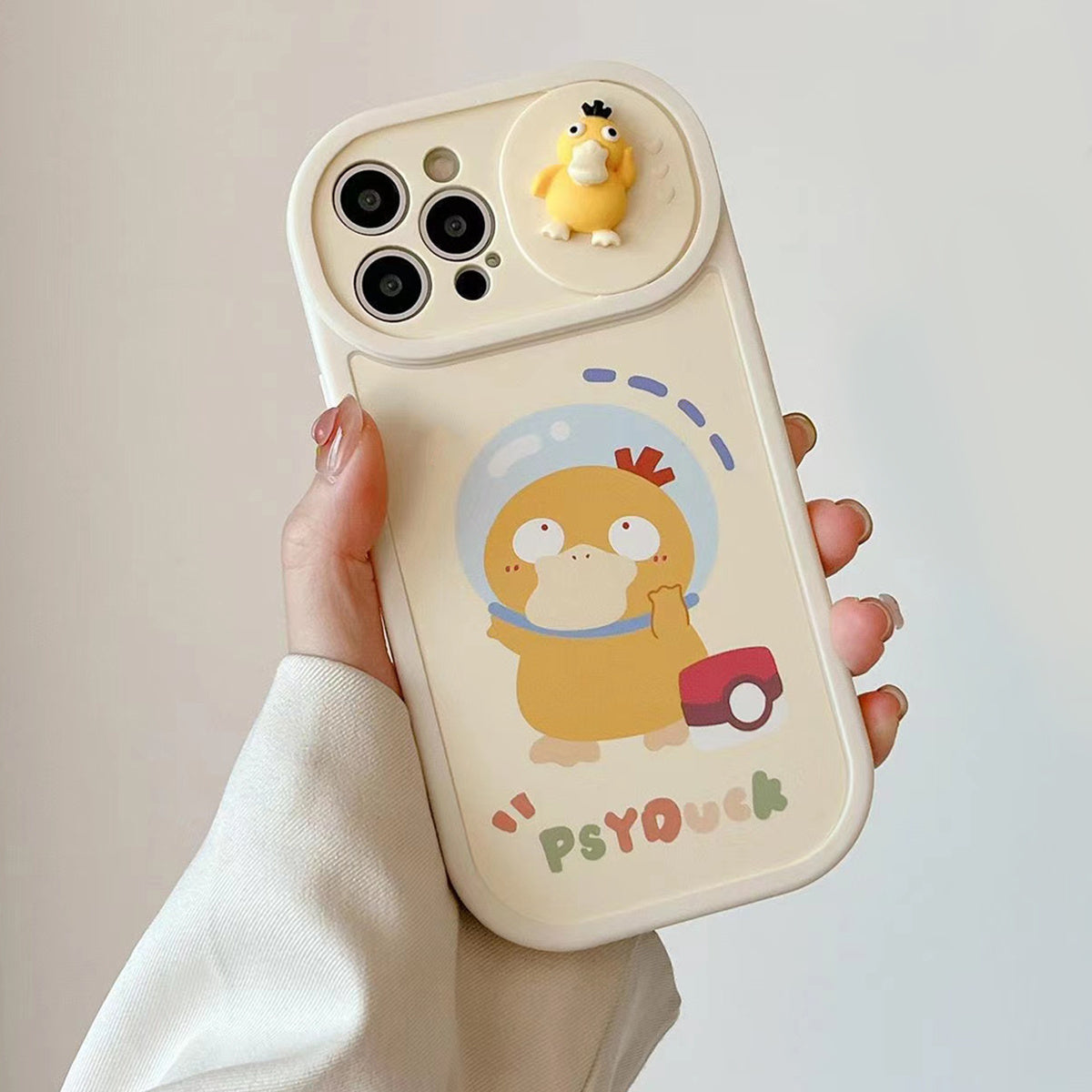 1pc Phone Case With Duck Pattern, Cartoon Phone Case