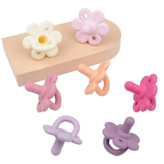 Silicone Baby Teething Toys Massage Texture - Teething Relief Pacifier - Soothes Sore Gums - Hands Free And Easy To Hold Teething Toys, Baby Bite Chew Toys Baby Pacifier