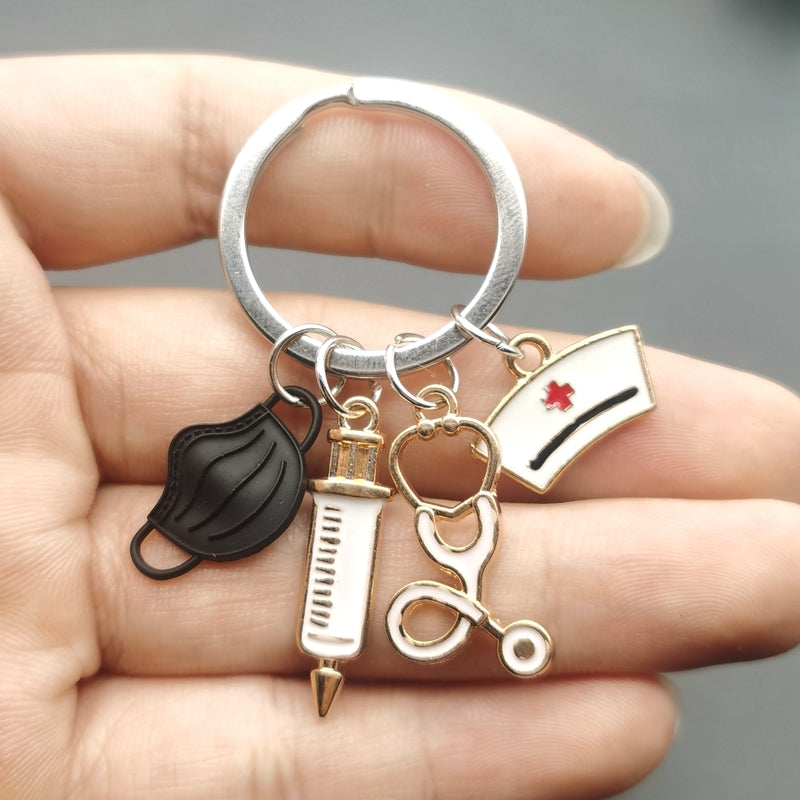Men's New Design Medical Tool Shape Alloy Keychain