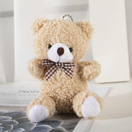 Studded Cute Dickie Bear Charm Teddy Bear Denim Puppet Bag Soft Moe Accessory Keychain Girl