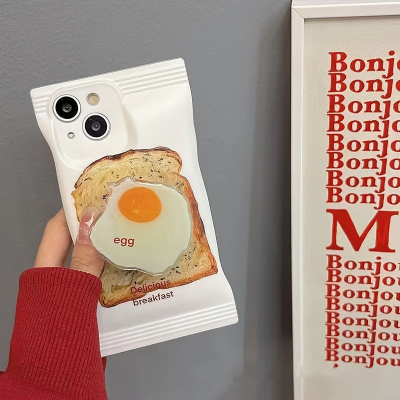 Egg Cheese Bread Phone Case With Holder