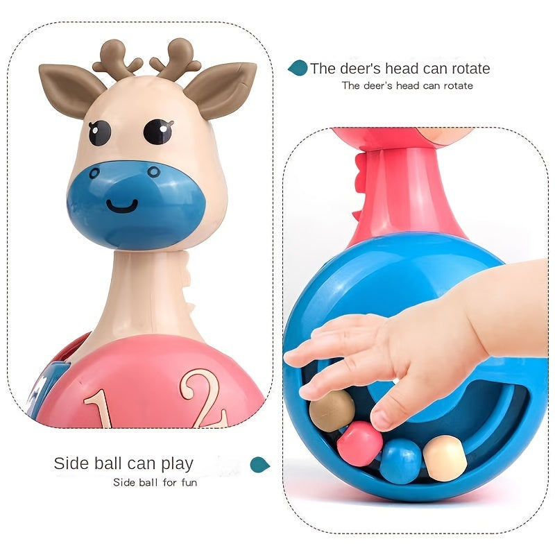 Crawling Early Education Tumbler Fawn, 3-6-9-12 Months Old Baby Learning To Crawl Children's Vocal Music Toys