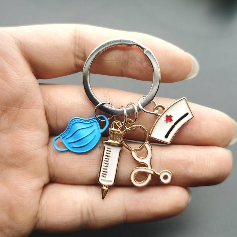 Men's New Design Medical Tool Shape Alloy Keychain