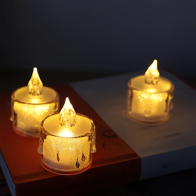 1pc Led Electronic Candle, Christmas Atmosphere Decorative Lamp Night Light