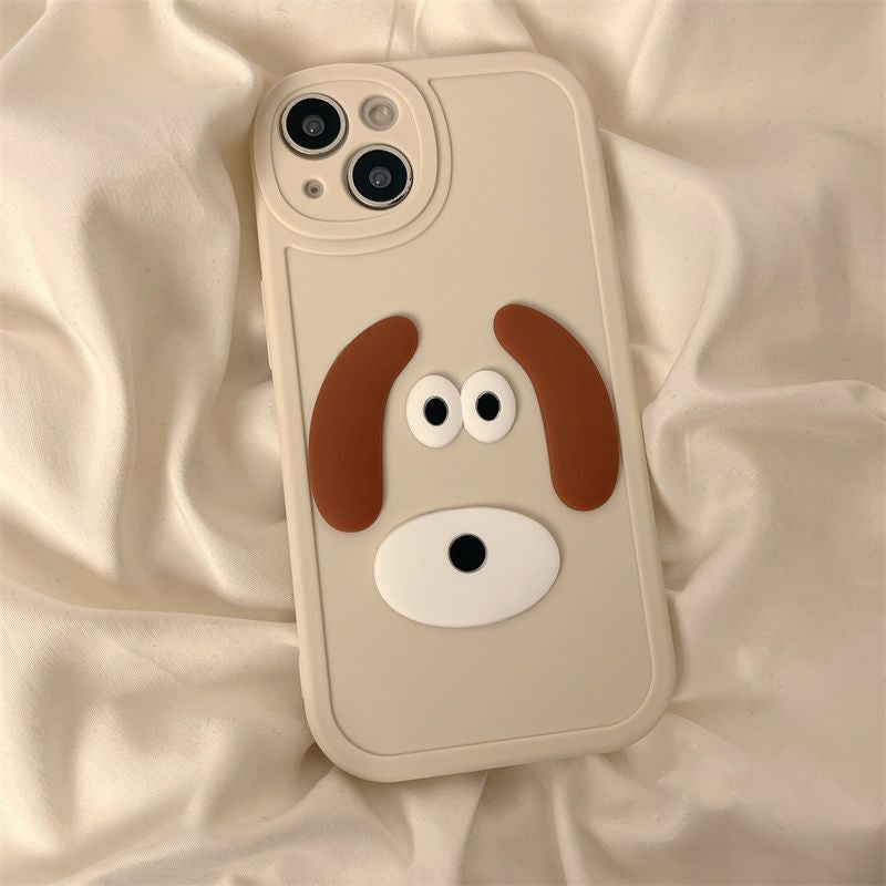 Three-dimensional Leader Dog Phone Case For IPhone 14 Plus 7 8 X XS XR 11 12 Mini 13 Pro Max SE2020 Silicone Cover Cases