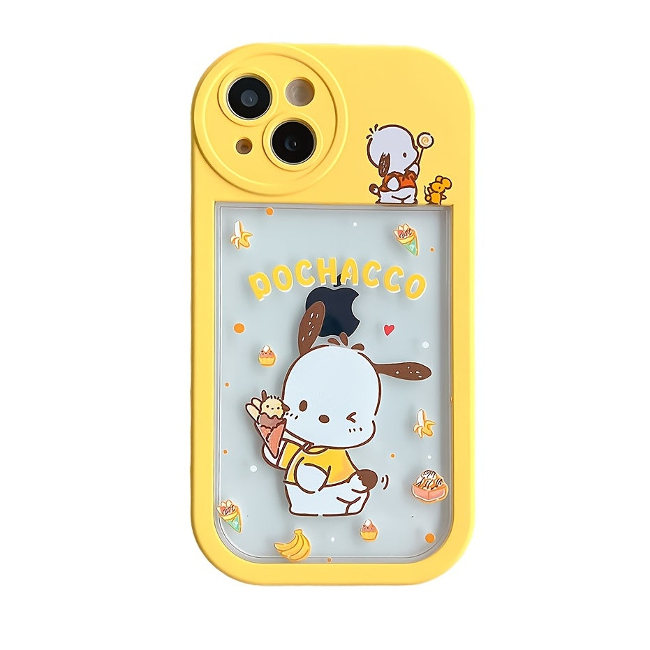 Cute Ice Cream Pacha Dog Pattern Mobile Phone Case, With Camera Big Eyes Shape Shock-absorbing