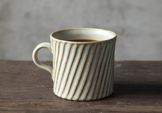 Handmade Pottery Coffee Cup, Cappuccino Coffee Mug, Large Capacity Coffee Cup, Pottery Tea Cup