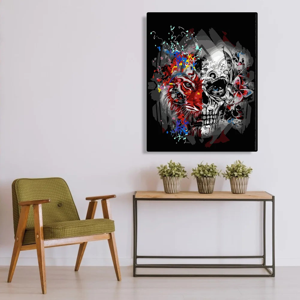 Abstract Skull - Paint by Numbers 40x50cm ktclubs.com