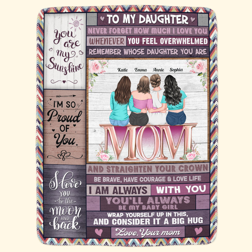 Always Be My Baby Girl - Personalized Blanket - Christmas Birthday Gift For Daughters, Gift From Mom