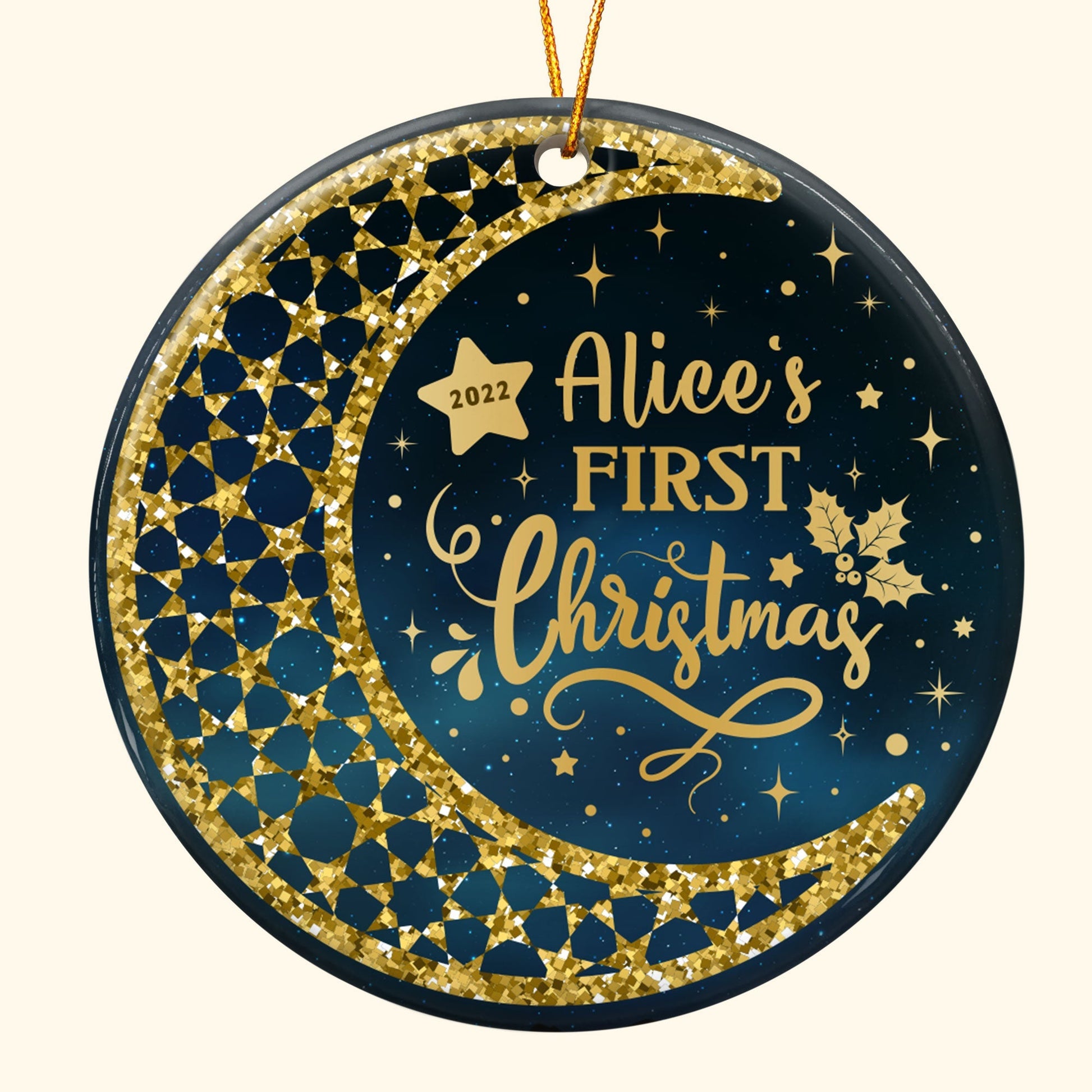 Baby's First Christmas - Personalized Ceramic Ornament - Christmas, Loving Gift For Couple, Husband, Wife, Family, Kids
