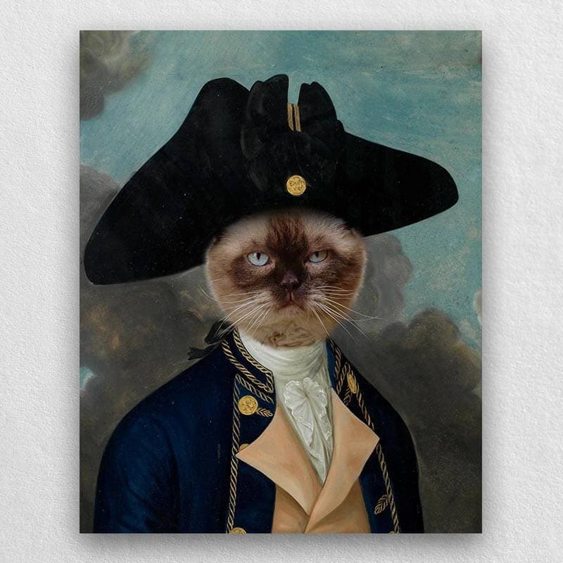 Captain Joseph Funny Pet Portrait Canvas Pets In Art ktclubs.com