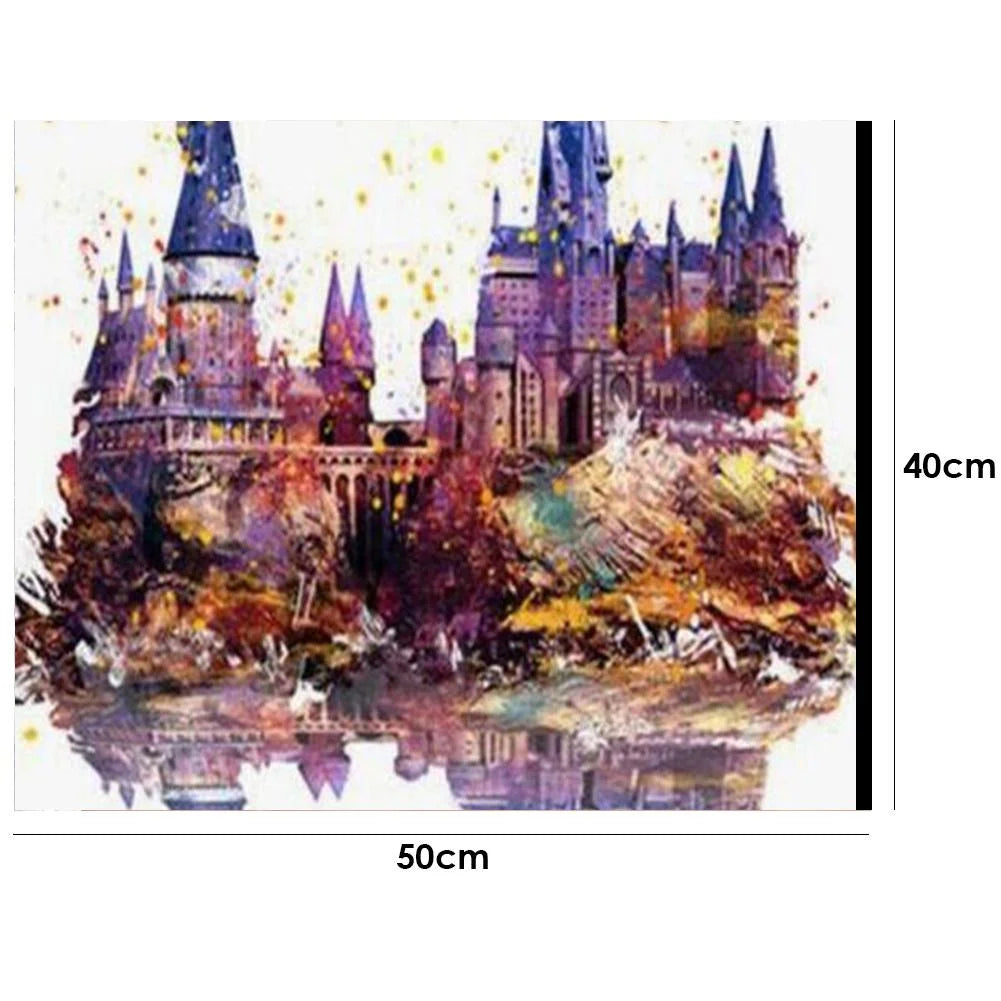 Castle-Paint By Numbers 50*40cm ktclubs.com