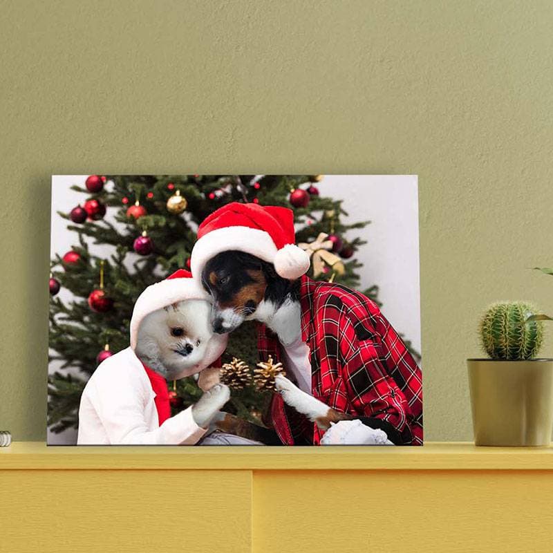 Cat Dog Pet Christmas Portraits Gift ktclubs.com