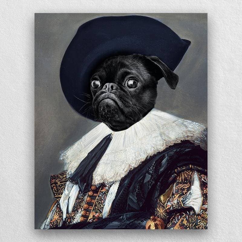 Cavalier Pet Royalty Portrait Baroque Dog Painting ktclubs.com