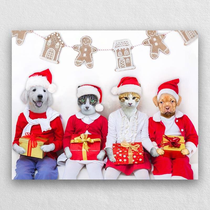 Christmas Dog Painting Art Of Pet ktclubs.com