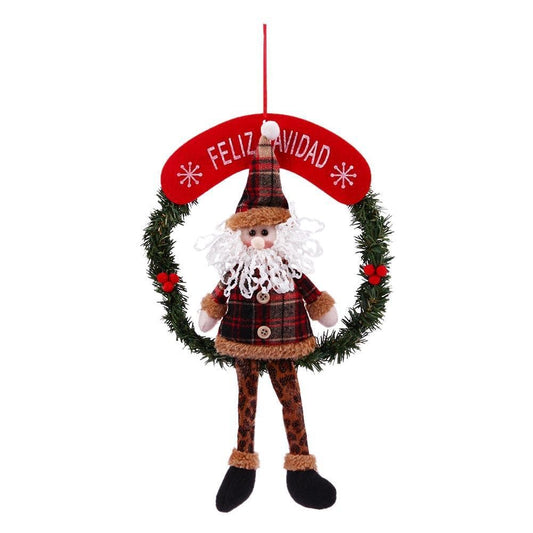 Christmas Hanging Ornament Xmas Wreath Garland Decor Home Supplies ktclubs.com