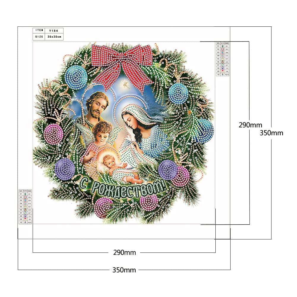 Christmas Wreath-Crystal Rhinestone Diamond Painting ktclubs.com
