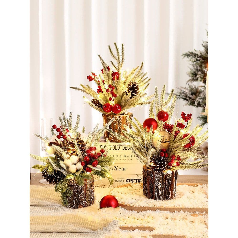 Christmas decorations desktop mini Christmas tree scene arrangement gifts gifts ktclubs.com