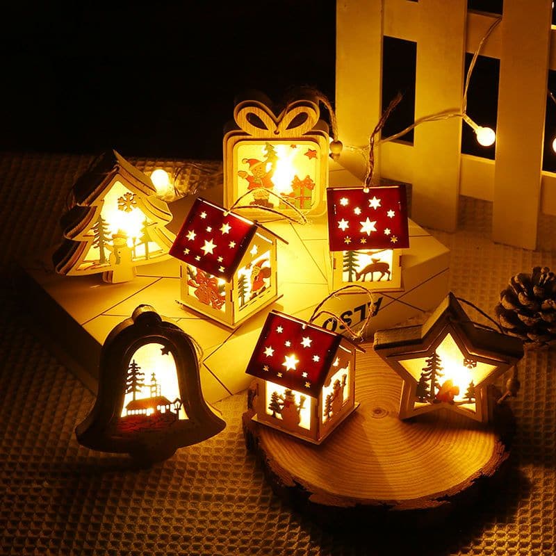 Christmas decorations glowing cabin hanging gift decorations ktclubs.com