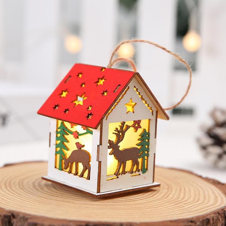 Christmas decorations glowing cabin hanging gift decorations ktclubs.com