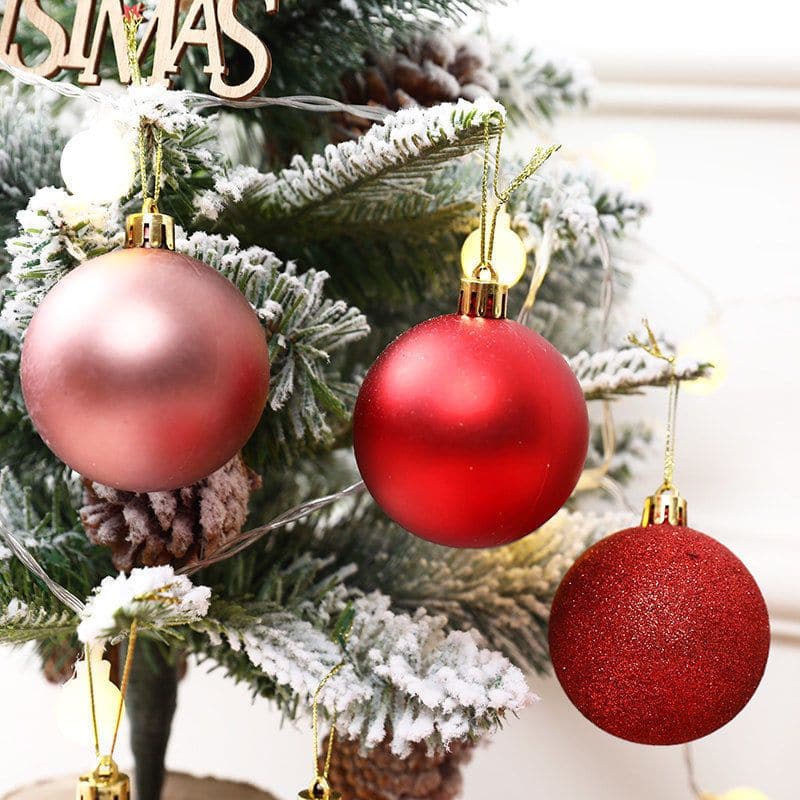 Christmas decorations painted matte Christmas balls 6cm Christmas tree decorations hanging charm ktclubs.com