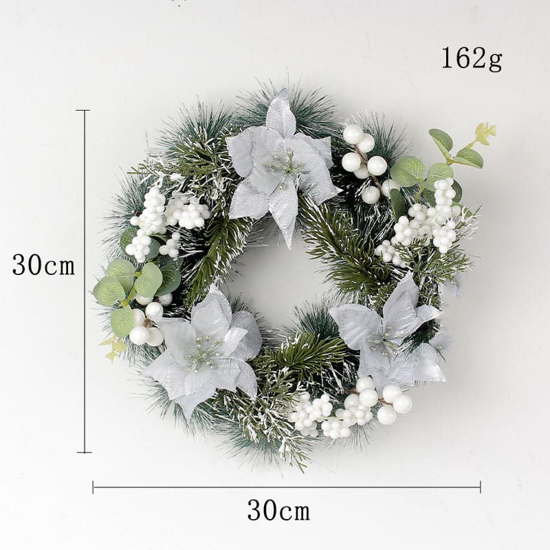Christmas simulation pine cone wreath door hanging Christmas dead branch vine circle holiday pine needle wreath decoration supplies ktclubs.com