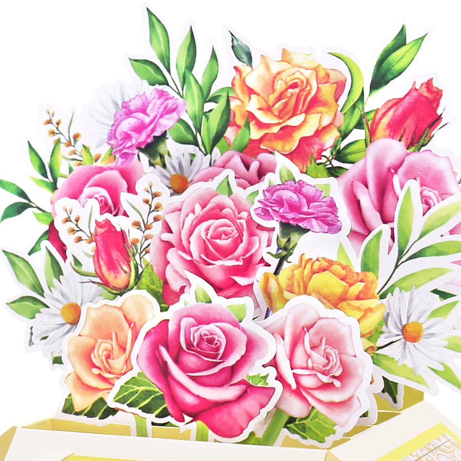 Colorful Floral Box Pop up Card for Valentine's Day ktclubs.com