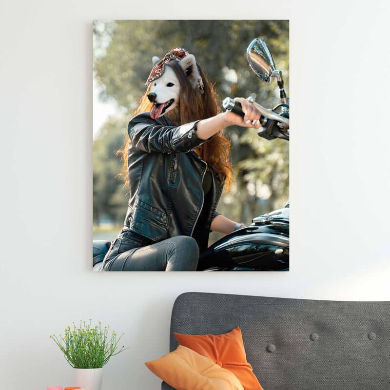Cool Rider Pet Portraits In Oil Dog Art Painting ktclubs.com