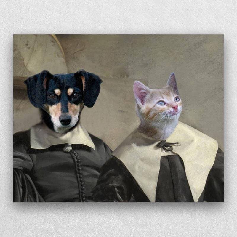 Couple Pet Portraits Custom Pet Canvas Art ktclubs.com