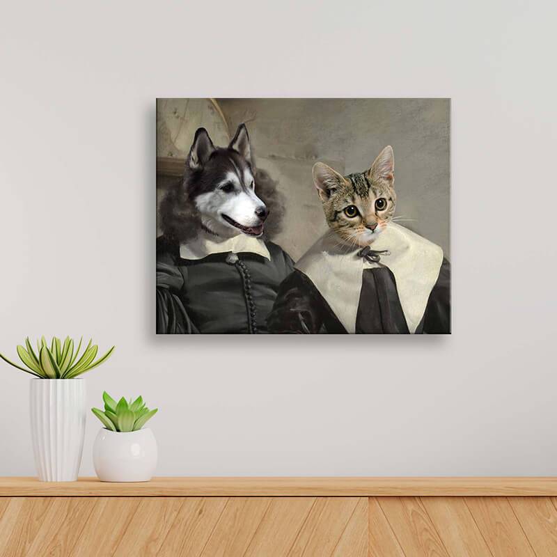 Couple Pet Portraits Custom Pet Canvas Art ktclubs.com