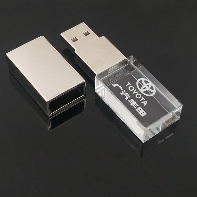 Crystal light-emitting USB flash drive gift ktclubs.com