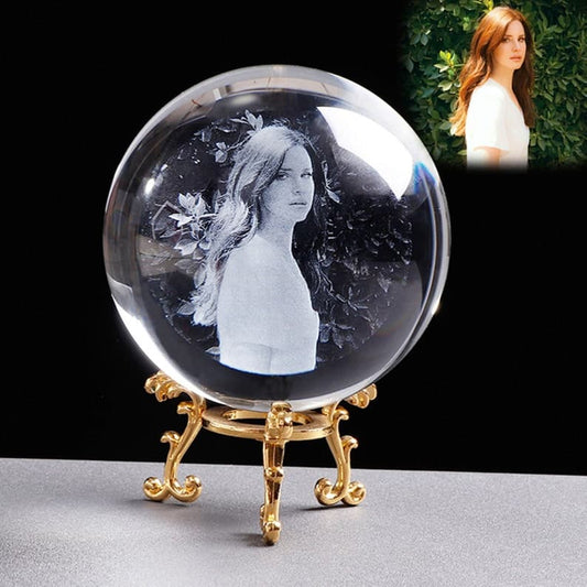 Custom 3D Photo Crystal Ball, Personalized Photo Crystal Sphere, Customized Photo Globe, Personalized Birthday, Anniversary, Wedding Gifts ktclubs.com
