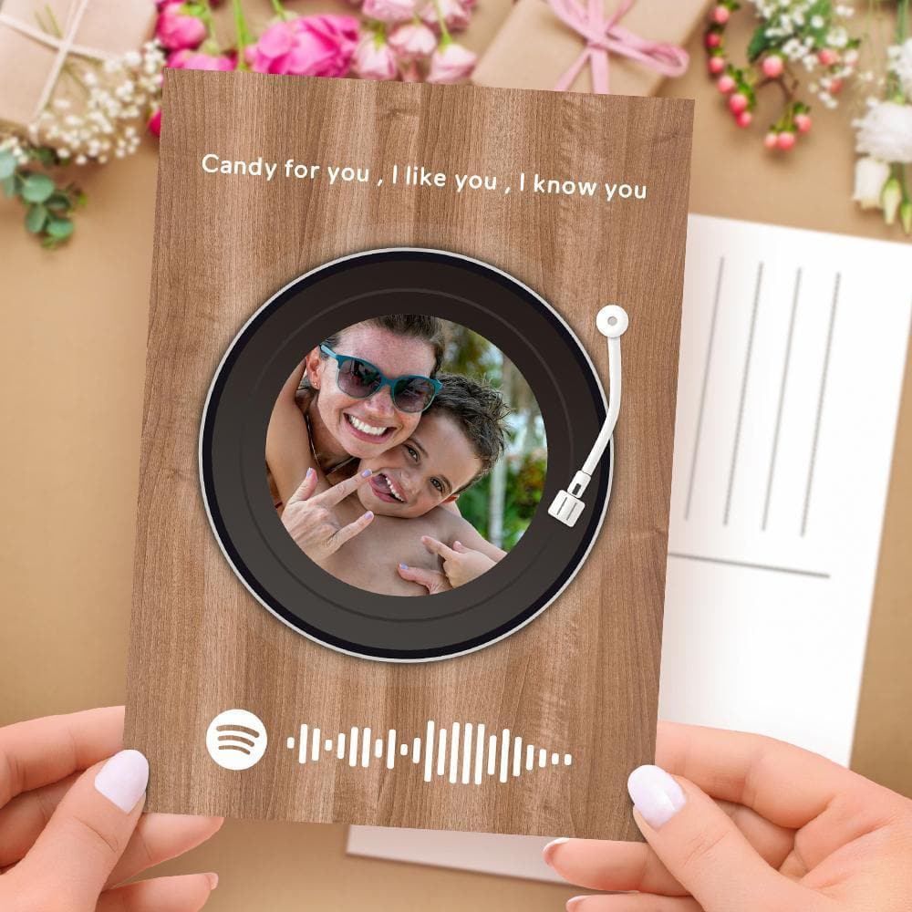 Custom Spotify Code Card Personalized Photo Scannable Spotify Music Co ...