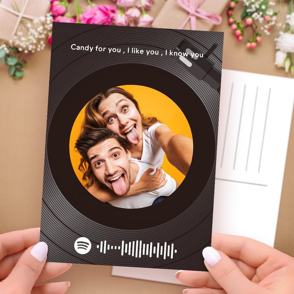 Custom Spotify Code Card Personalized Photo Scannable Spotify Music Co ...