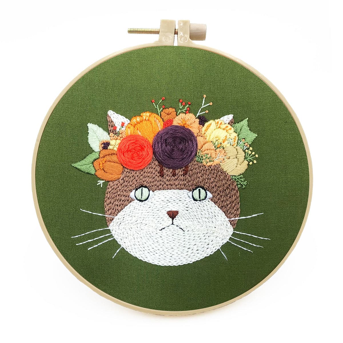 Cute Cat-Embroidery ktclubs.com