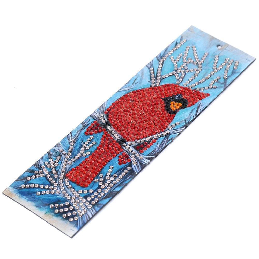 DIY Bird Special Shaped Diamond Leather Tassel Bookmark ktclubs.com