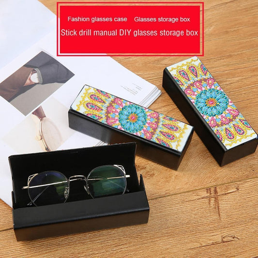 DIY Diamond Painting Eye Glasses Box Travel Leather Sunglasses Storage Case ktclubs.com