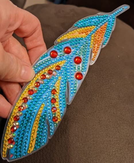 DIY Diamond Painting Feather Shape Bookmark ktclubs.com
