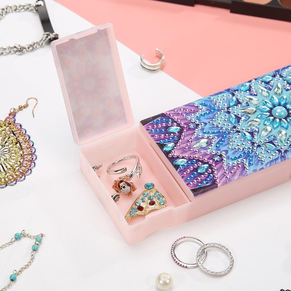 DIY Mandala Special Shaped Diamond Painting Students Pencil Storage Case ktclubs.com