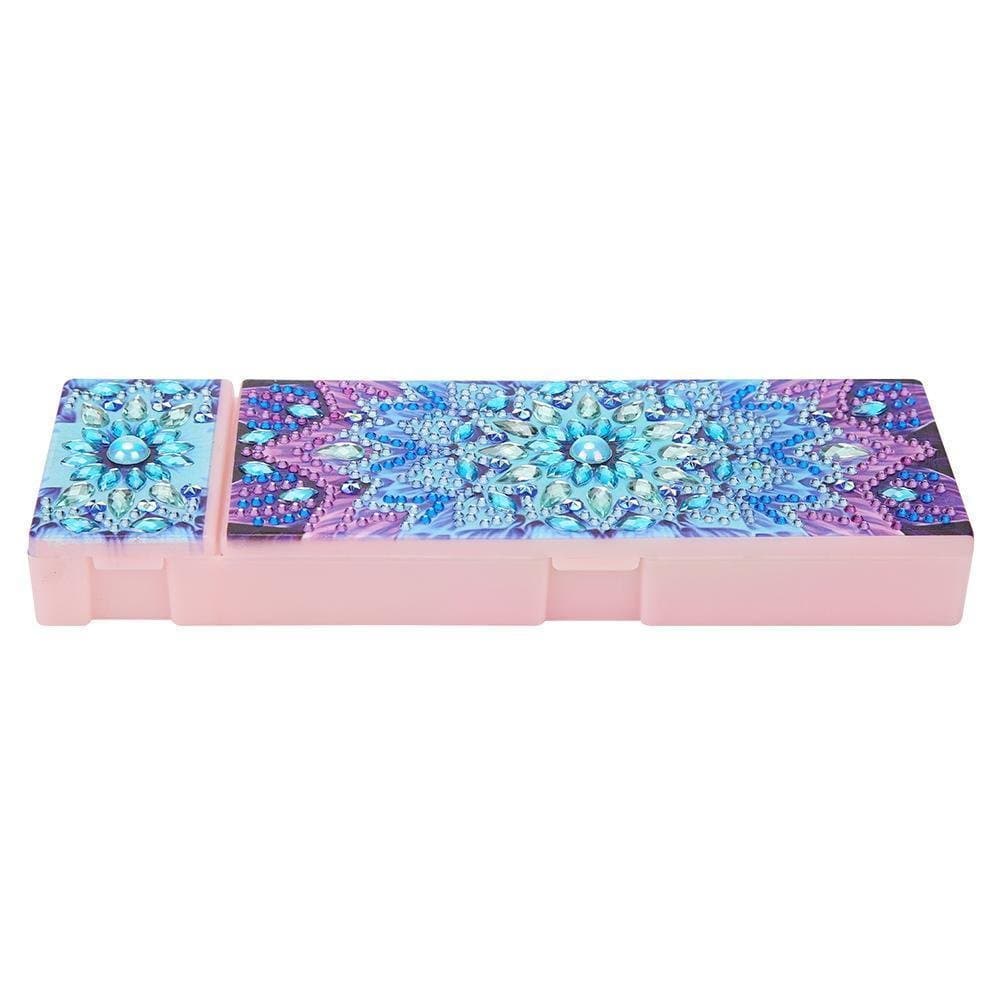 DIY Mandala Special Shaped Diamond Painting Students Pencil Storage Case ktclubs.com