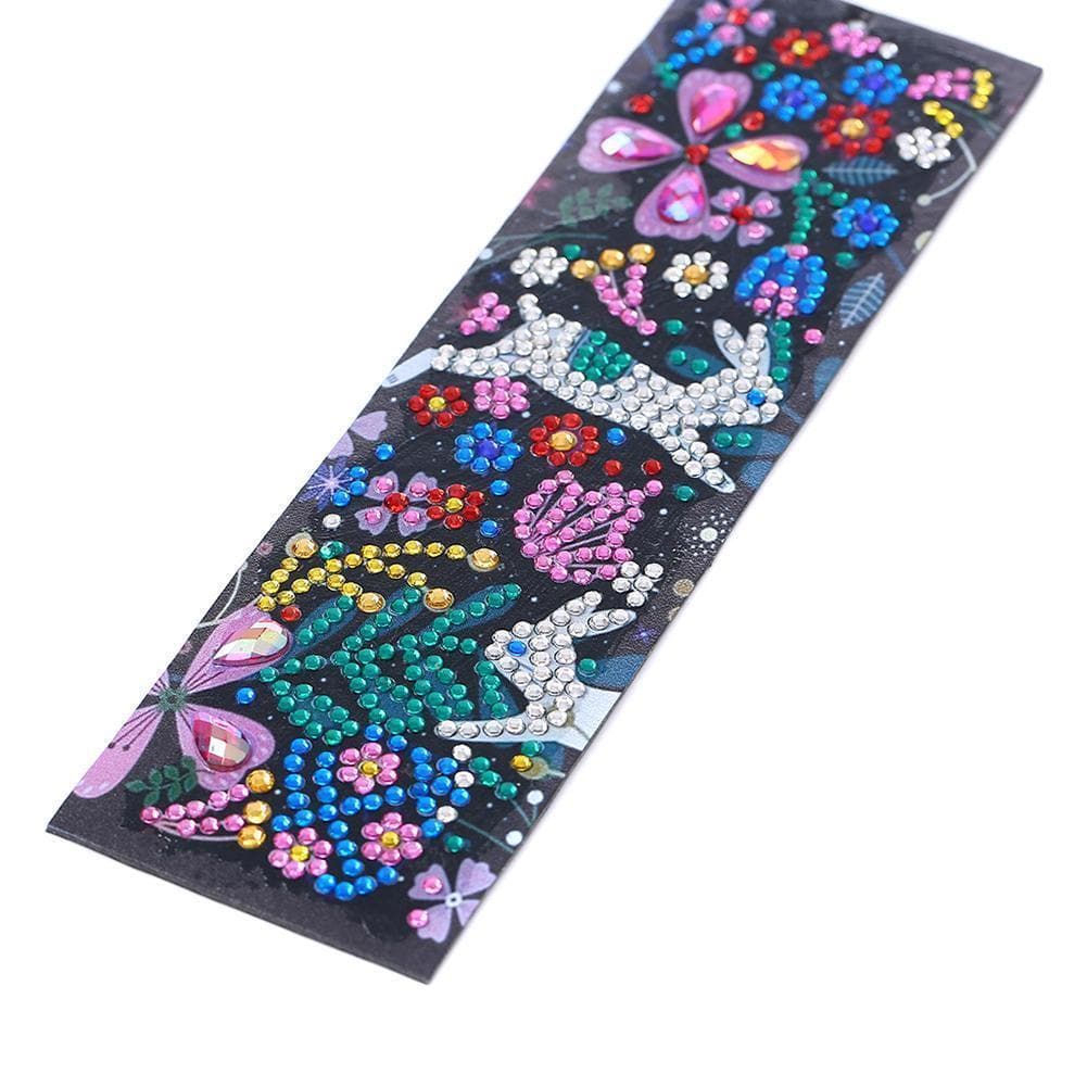 DIY Rabbit Special Shaped Diamond Leather Tassel Bookmark ktclubs.com