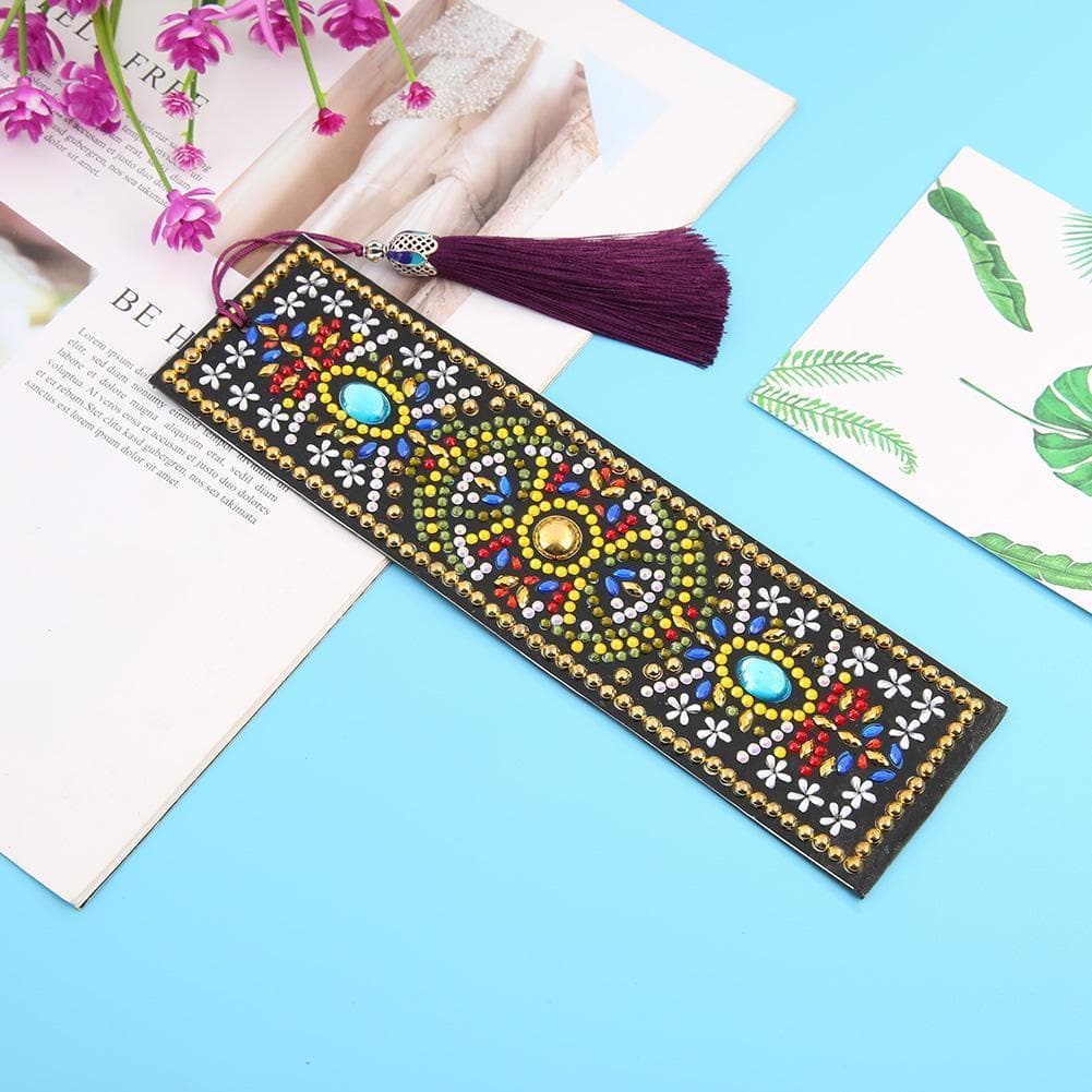 DIY Special Shaped Diamond Painting Creative Leather Bookmarks ktclubs.com