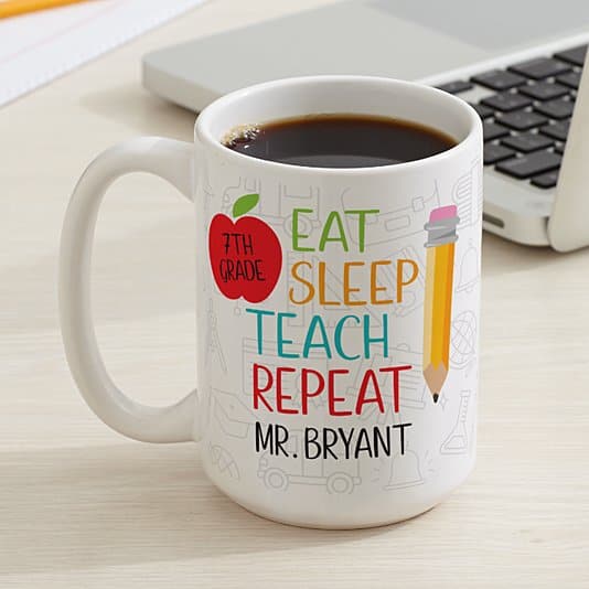 Eat, Sleep, Teach Coffee Mug ktclubs.com