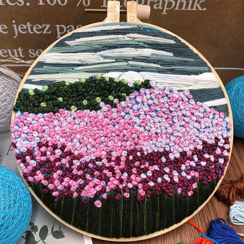 Flower Field - Embroidery ktclubs.com